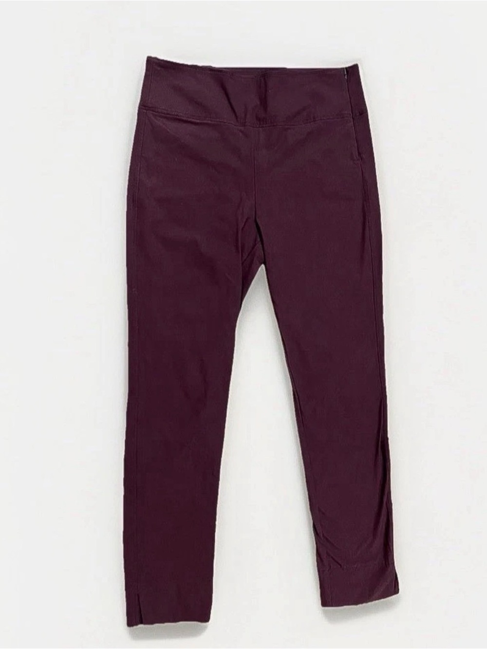 Athleta 4 Wander Slim Slit Ankle Pants Stretch Antique Burgundy Travel Lifestyle
